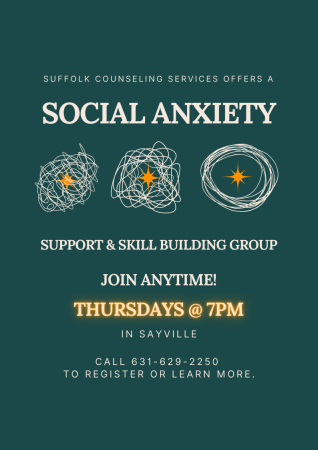 social anxiety support group flyer