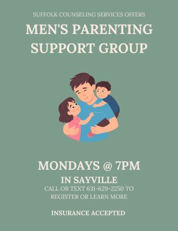 Men's parenting support group flyer